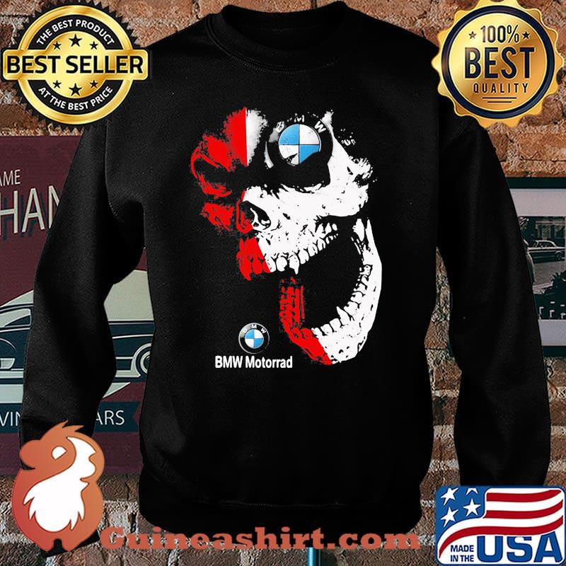 Skull Red White With Bmw Motorrad Logo Shirt Sweater