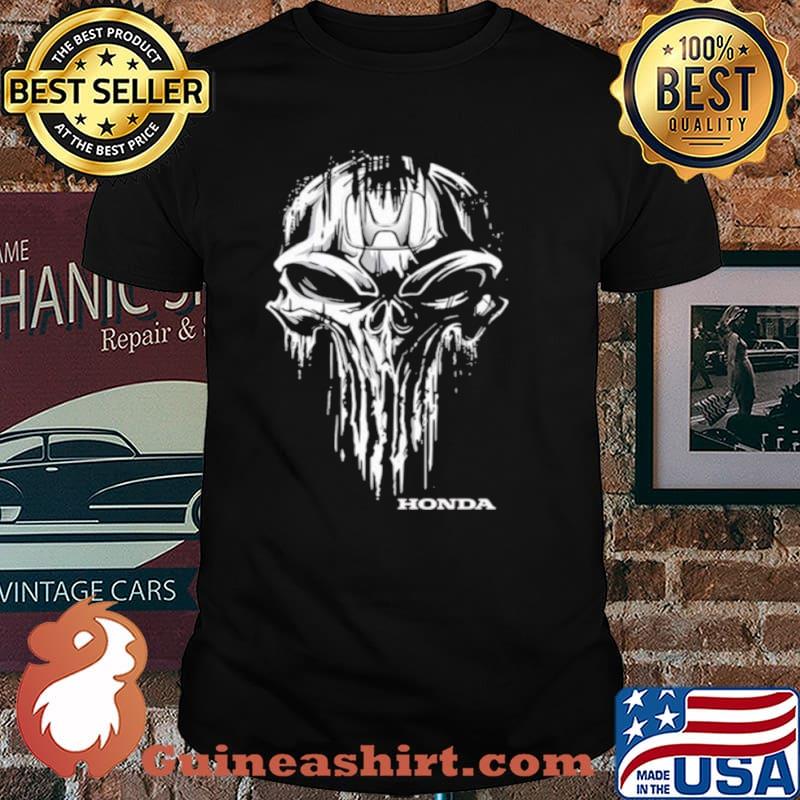 Punisher Skull With Honda Car Logo Symbol Shirt