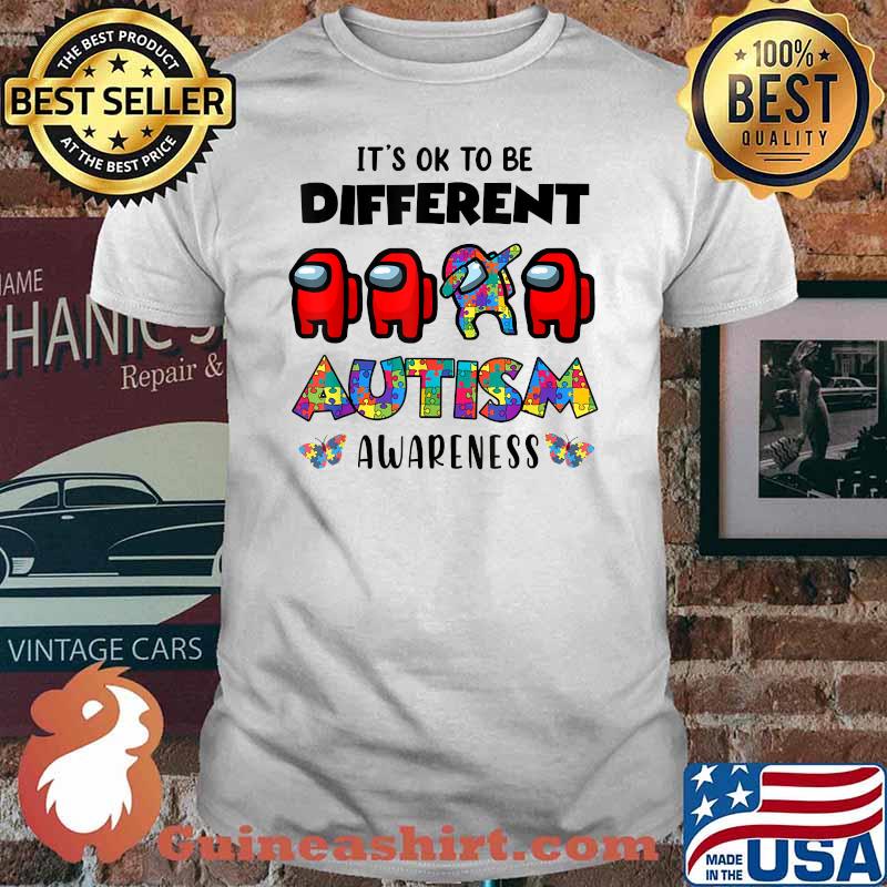 A Mong Us It's Okay To Be Different Autism Awareness Shirt