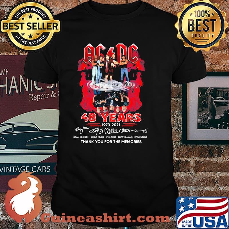 AcDc 48 Years 1973 2021 Thank You For The Memories Signature Shirt