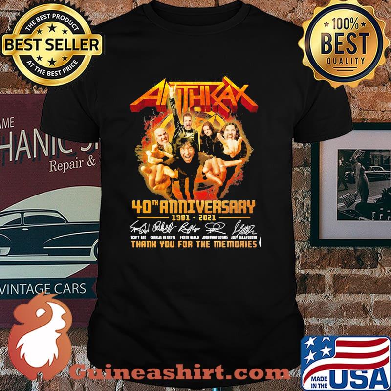Anthizax 40th Anniversary 1981-2021 Thank You For The Memories Shirt