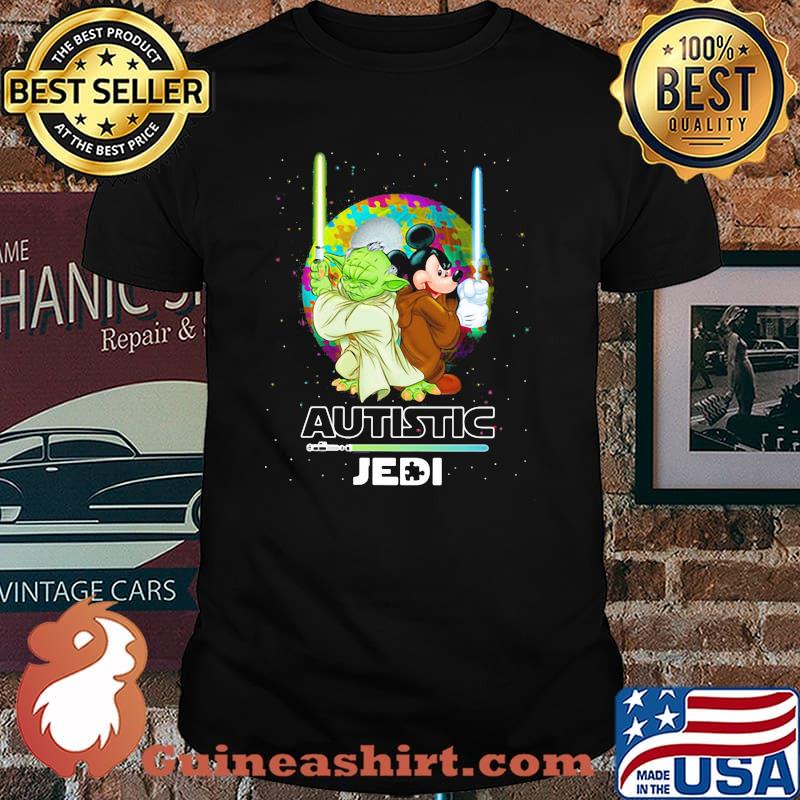 Autistic Jedi Yoda And Mickey Mouse Shirt