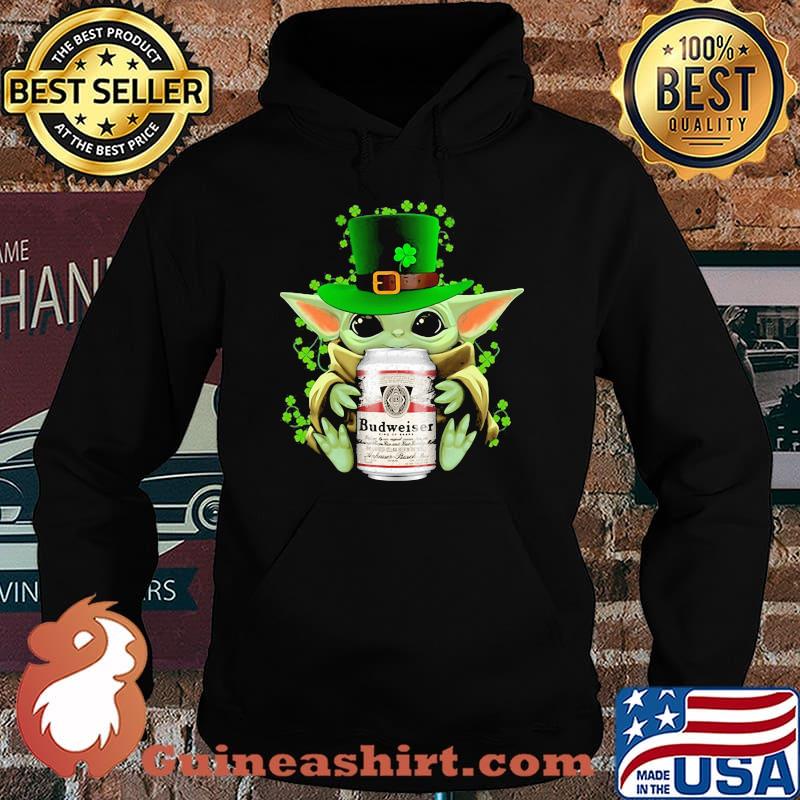 Baby Yoda Hug Budweiser Irish Patricks Day Shirt Hoodie