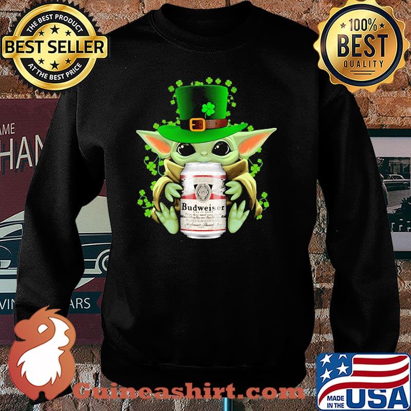 Baby Yoda Hug Budweiser Irish Patricks Day Shirt Sweater