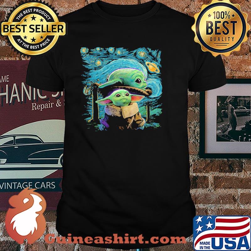 Baby Yoda In Night Star Wars Shirt