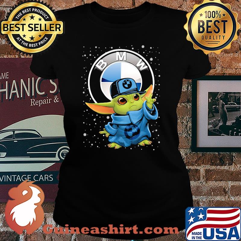 Baby Yoda Wear Hat Bmw Logo So Cool Shirt Laides tee