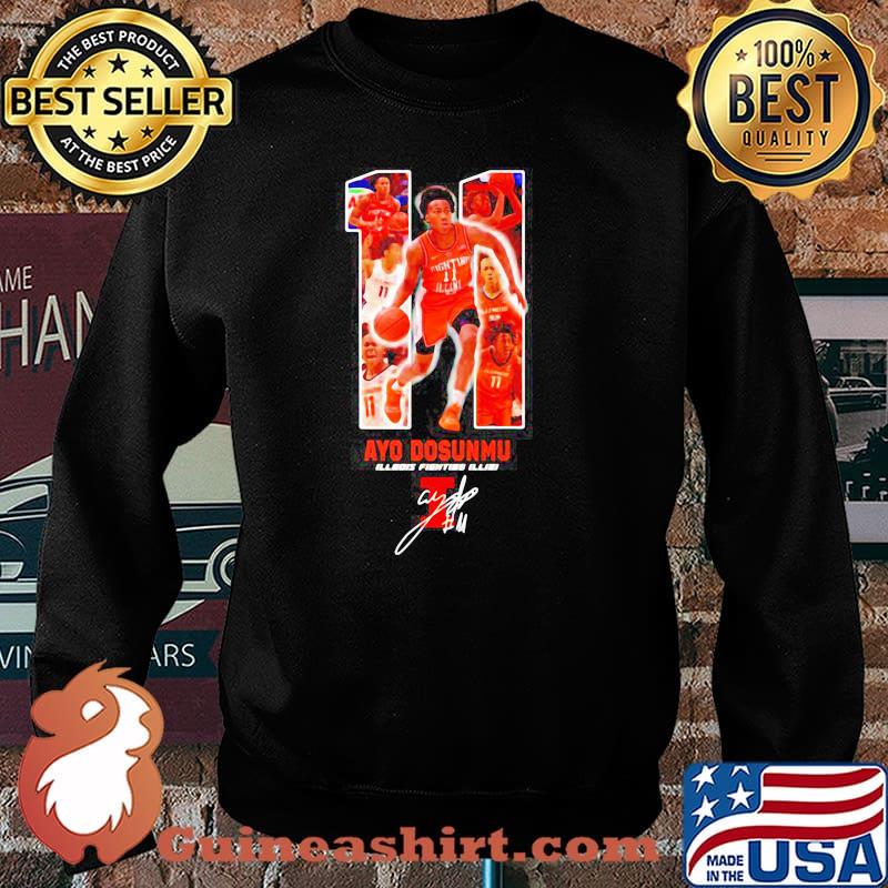 11 Ayo Dosunmu Of Illinois Signature Shirt Sweater
