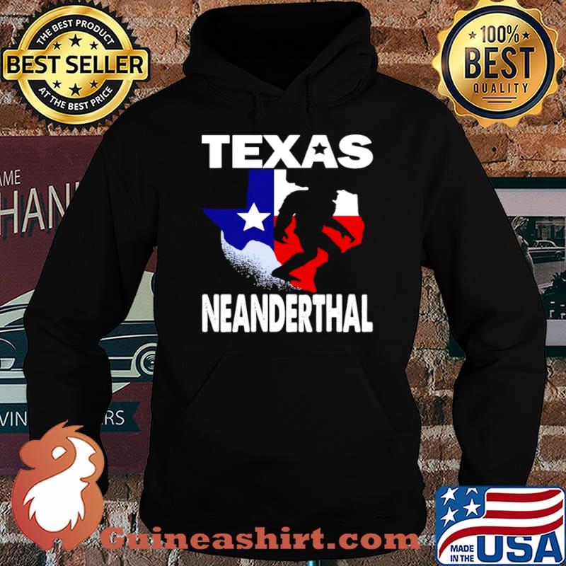 Bigfoot Texas Neanderthal Flag Hoodie