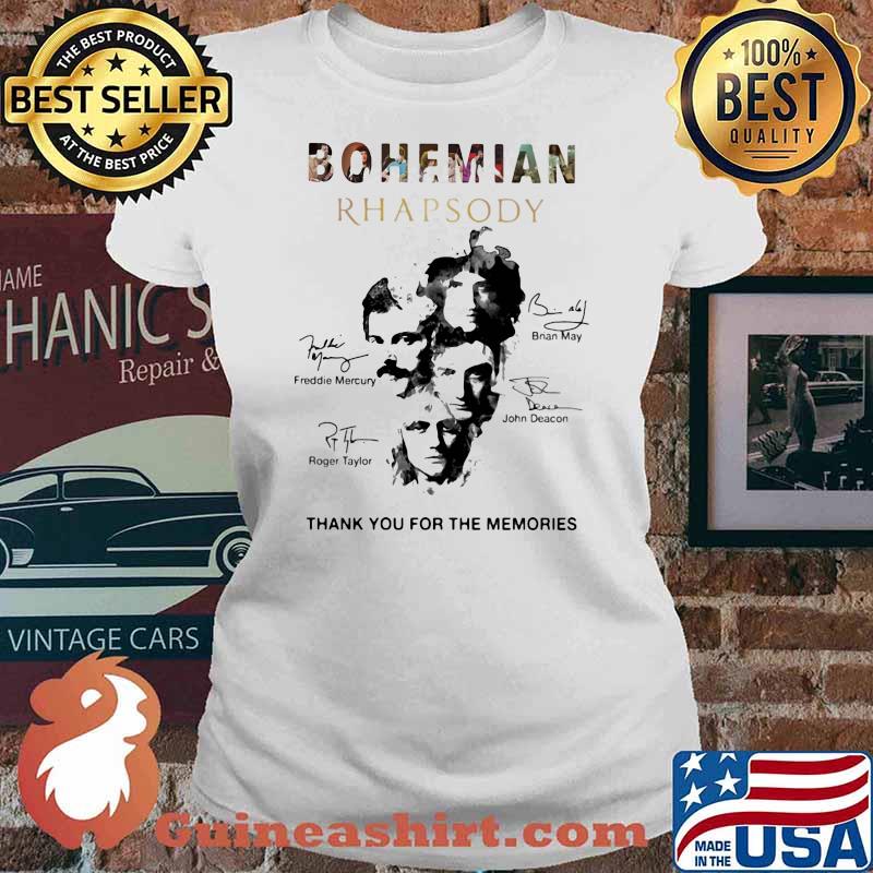 Bohemian Rhapsody Thank You For The Memories Signature Shirt Ladies tee