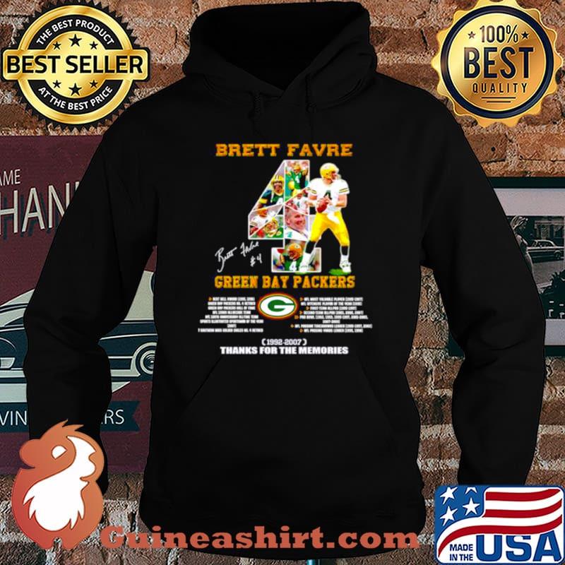 Brett Favre Green Bay Packers 1992 2007 thanks for the memoreis Hoodie