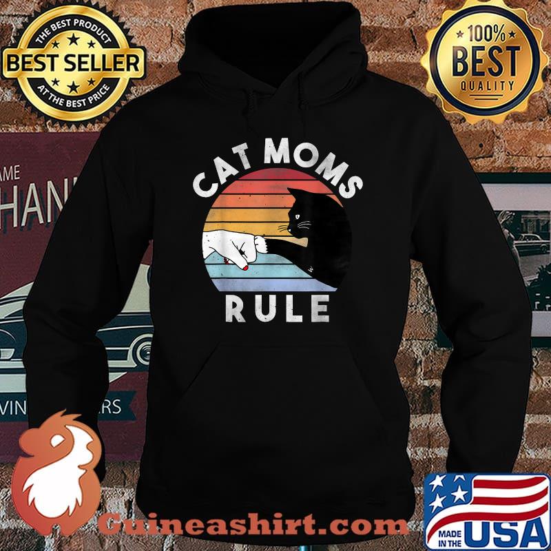 Cat Moms Rule Vintage Shirt Hoodie