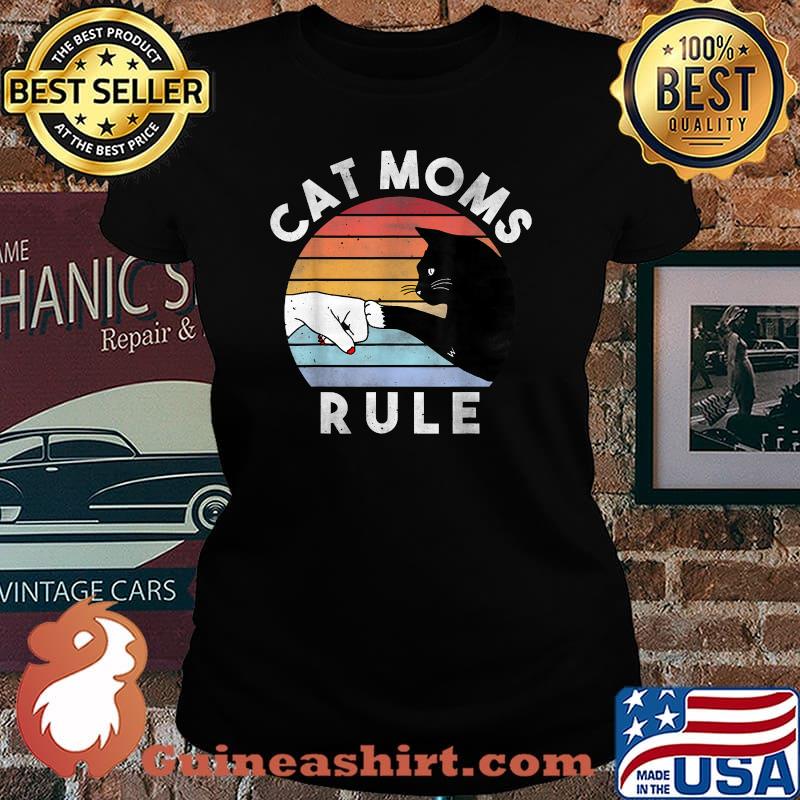 Cat Moms Rule Vintage Shirt Laides tee