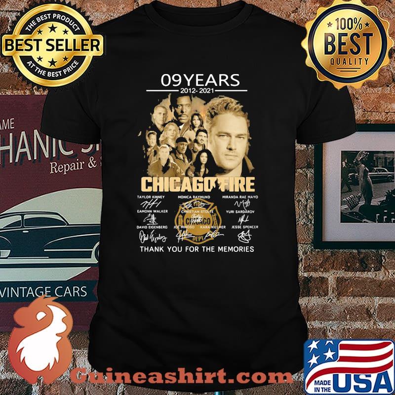 Chicagofire 09 Years 2012 2021 Thank You For The Memories Signature Shirt