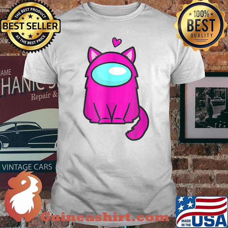 Cute Cat Astronaut A.Mong Me Or Us Nerdy Girl Gamer Shirt