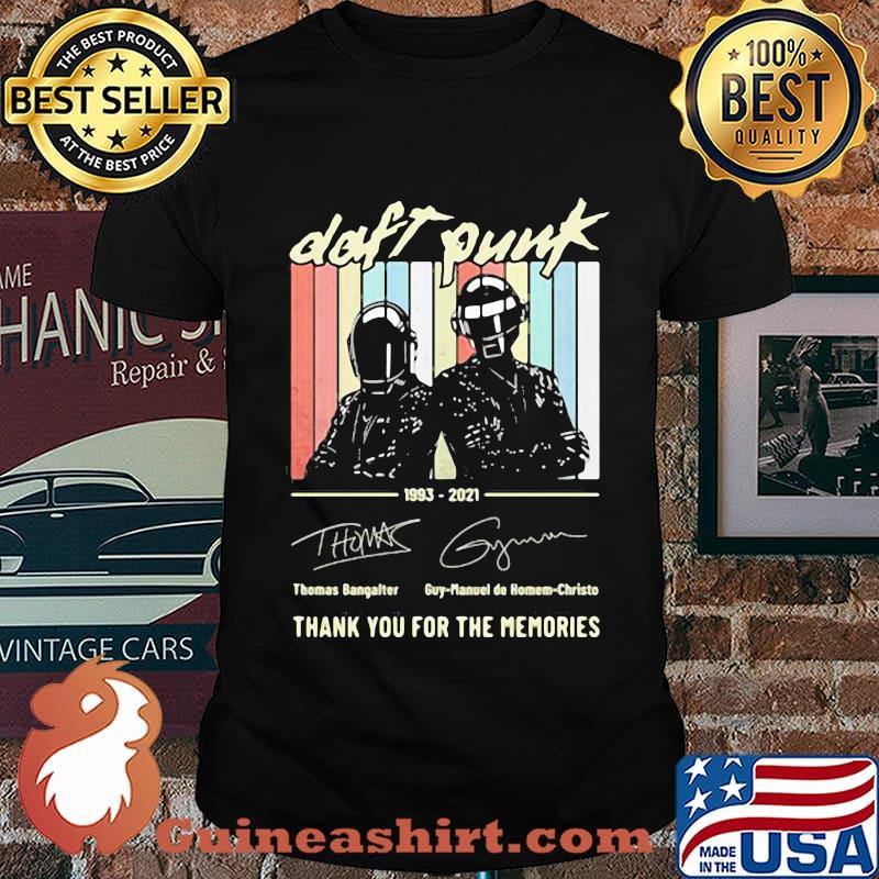 Daft Punk 1993 2021 Thank You For The Memories Signature Vintage Shirt