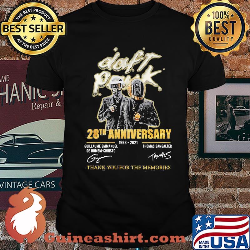 Daft Punk 28th Anniversary 1993 2021 Thank You For The Memories Signature Shirt