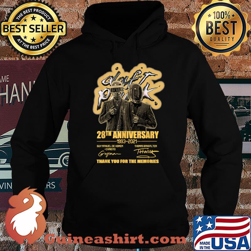 Daft Punk 28th Anniversary 1993 2021 Thank You For The Memories Signatures Shirt Hoodie