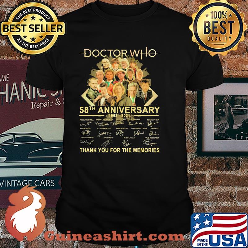 Doctor Who 58th Anniversary 1963 2021 Thank You For The Memories Signature Shirt