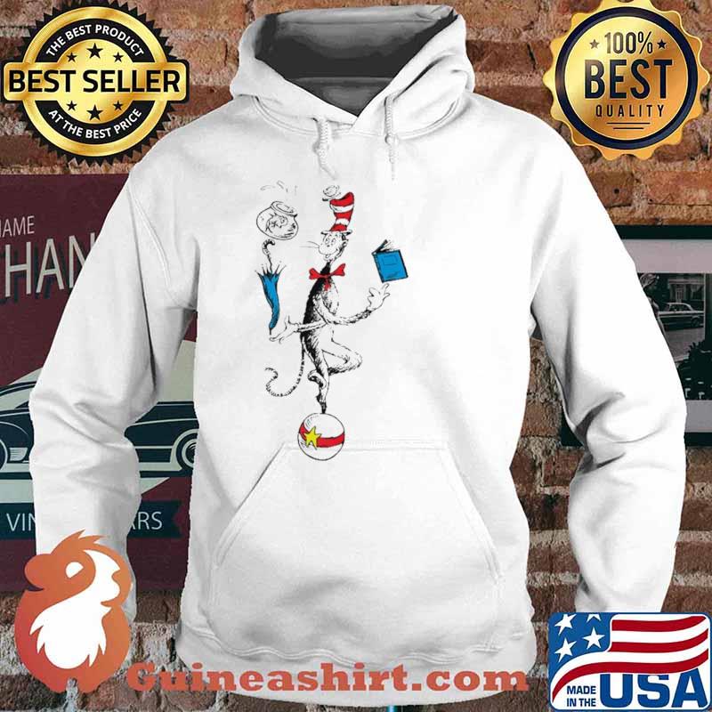 Dr. Seuss The Cat In The Hat Balancing Act Raglan Baseball Shirt Hoodie