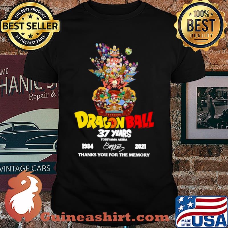 Dragon Ball 37 Years Toriyama Akira 1984 2021 Signature Thanks You For The Memories shirt