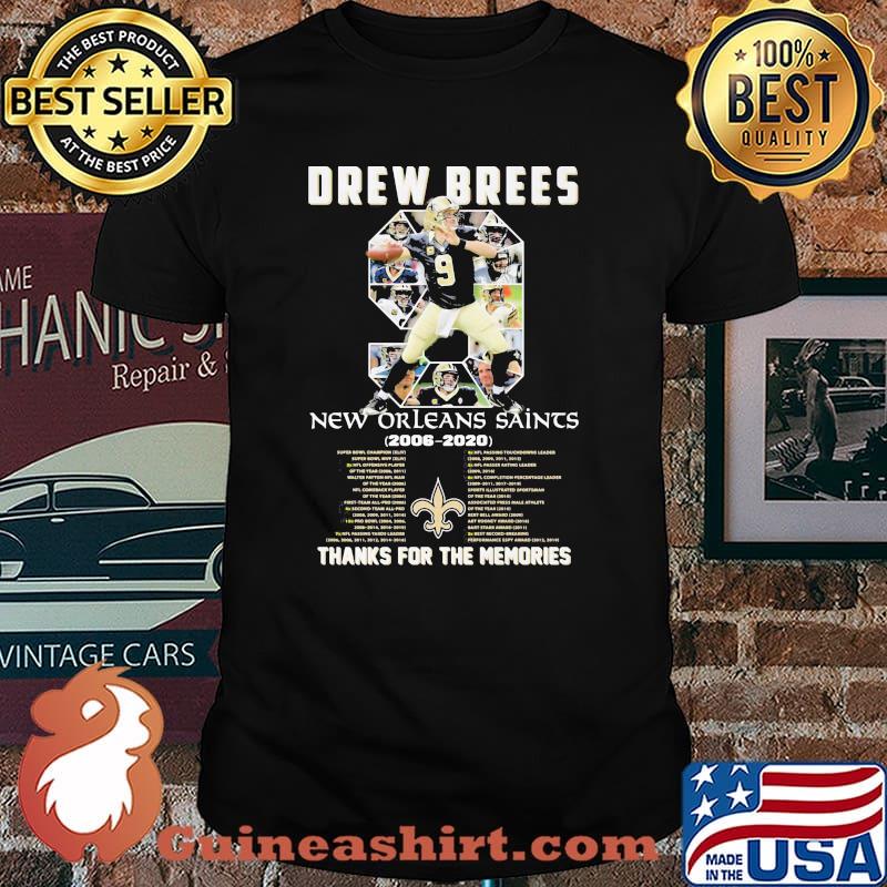Drew Brees Legend New Orleans Saints Thanks For The Memoris Signature Shirt