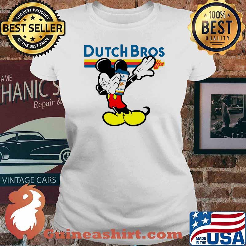 Dutch Bros Coffee Mickey Mouse Disney Shirt Ladies tee