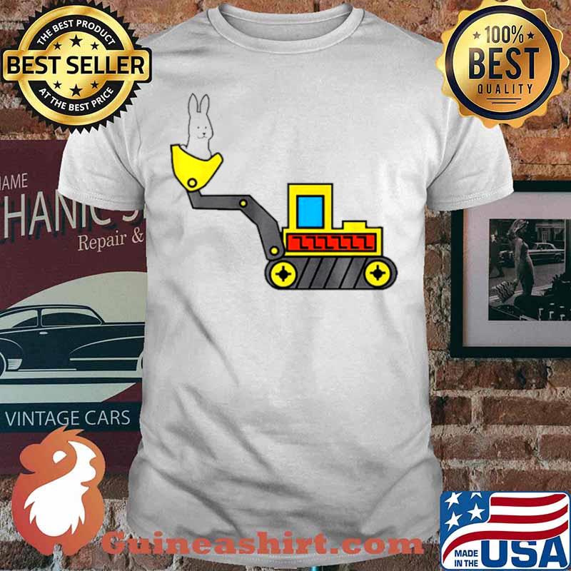 Easter Egg Bunny Excavator Bulldozer Shirt