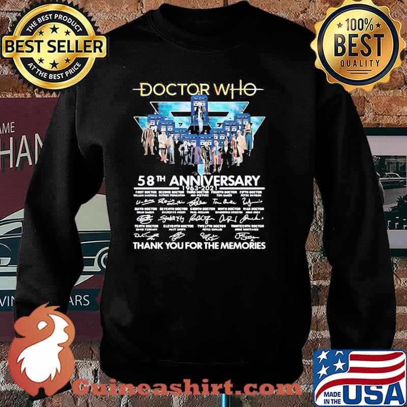 Doctor Who 58th Anniversary 1963 2021 Thank You For The Memories Signature Shirt Sweater