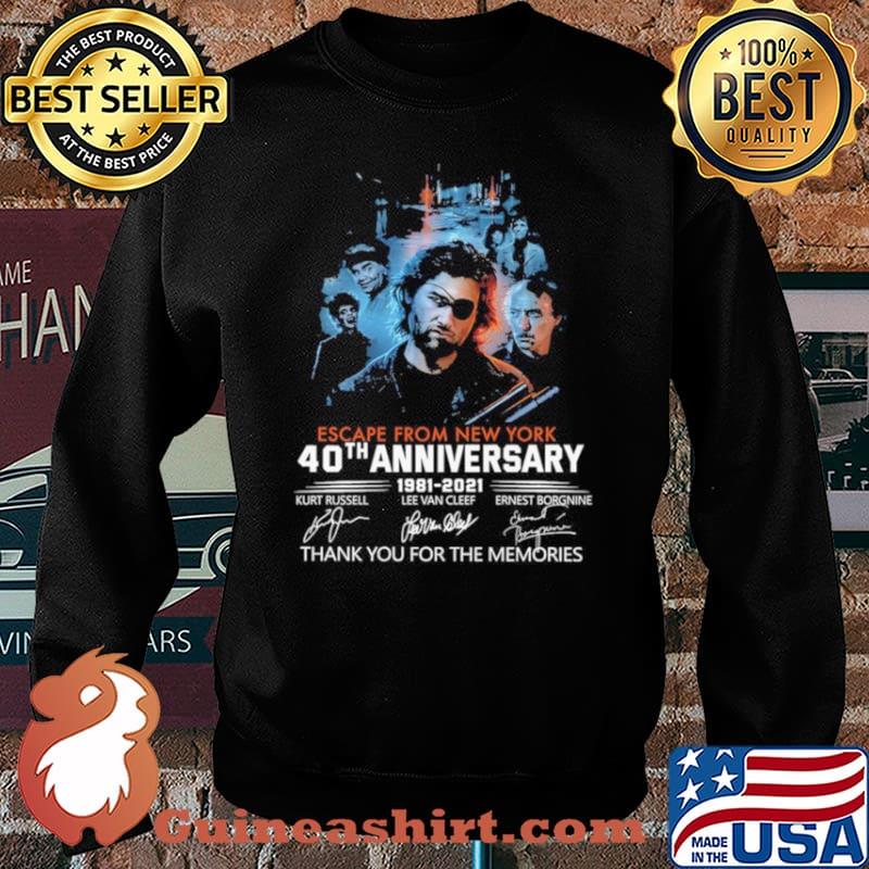 Escape From New York 40th Anniversary 1981 2021 Signatures Thank You For The Memories Shirt Sweater