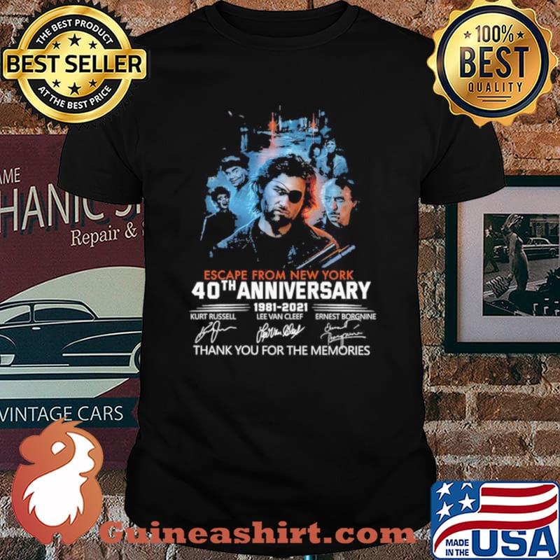 Escape From New York 40th Anniversary 1981 2021 Signatures Thank You For The Memories Shirt