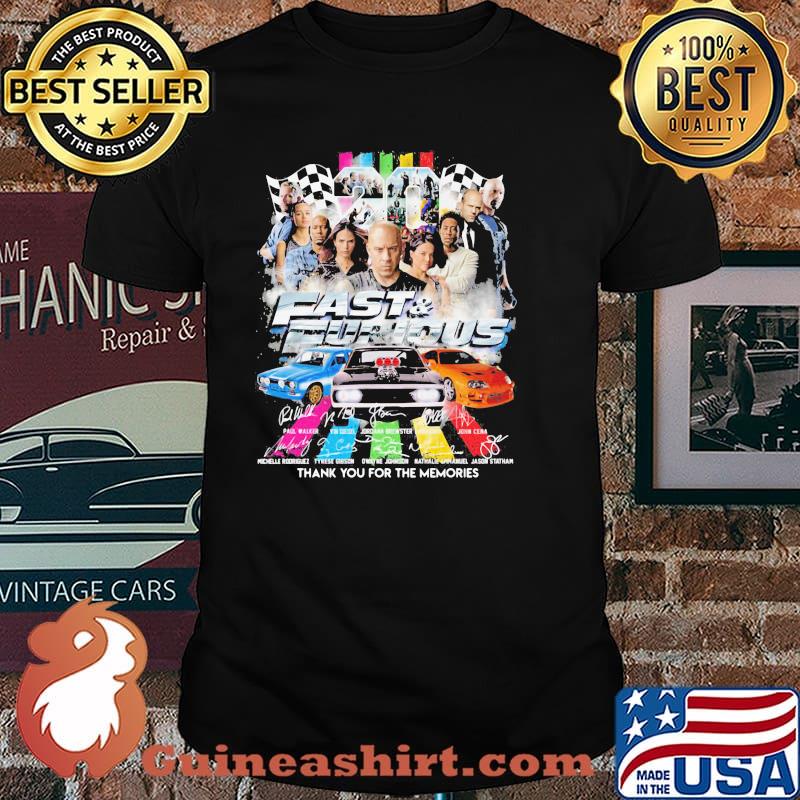 20 Years Fast And Furious Thank You For The Memories Signature Shirt
