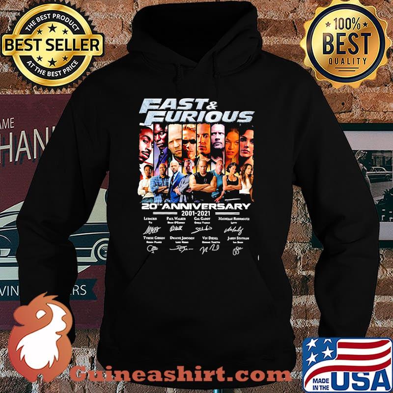 Fast And Furious 20th Anniversary 2001 2021 Signature Shirt Hoodie