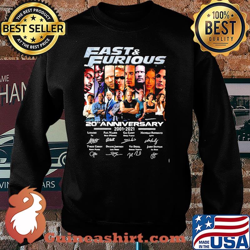 Fast And Furious 20th Anniversary 2001 2021 Signature Shirt Sweater