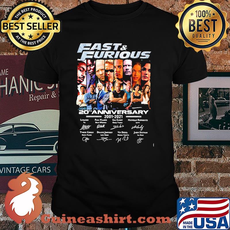 Fast And Furious 20th Anniversary 2001 2021 Signature Shirt
