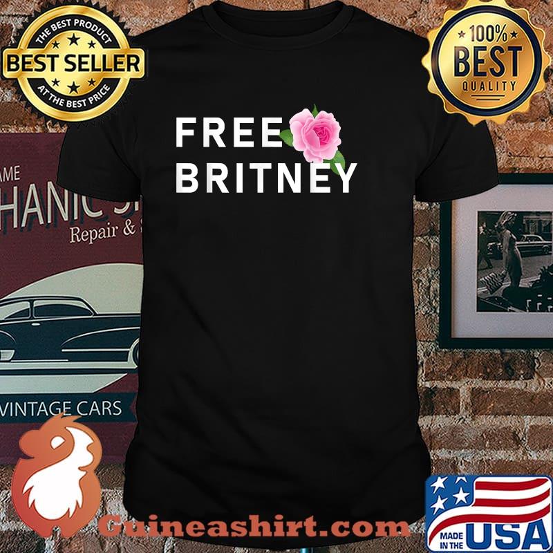 Free Britney with a pink Rose Shirt