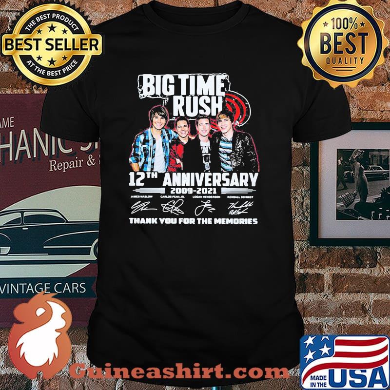 Big Time Rush 12th Anniversary 2009 2021 Thank You For The Memories Signature Shirt