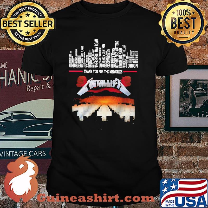 God Cross Metallica Thank You For The Memories Shirt