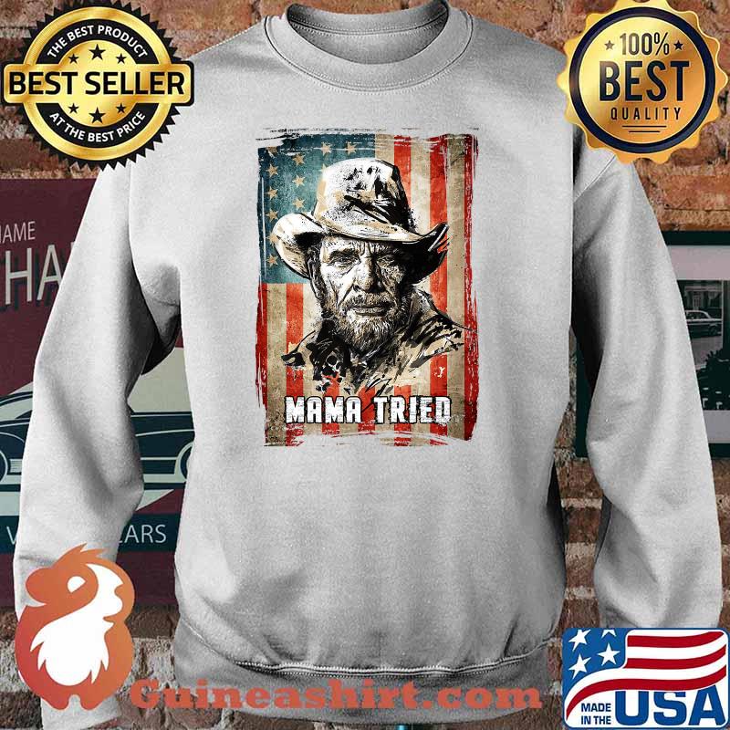 Graphic Mama Tried Country Music Merle Arts Haggard Vintage Shirt Sweater