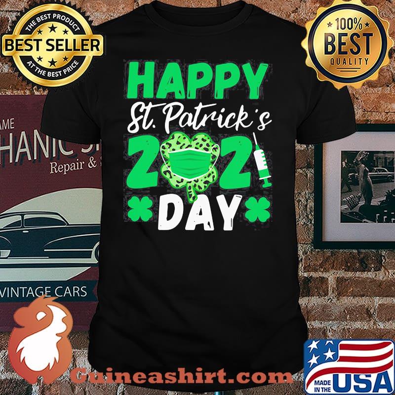 HAPPY ST PATRICK’S DAY 2021 SHAMROCK FACE MASK WITH COVID-19 SHIRT
