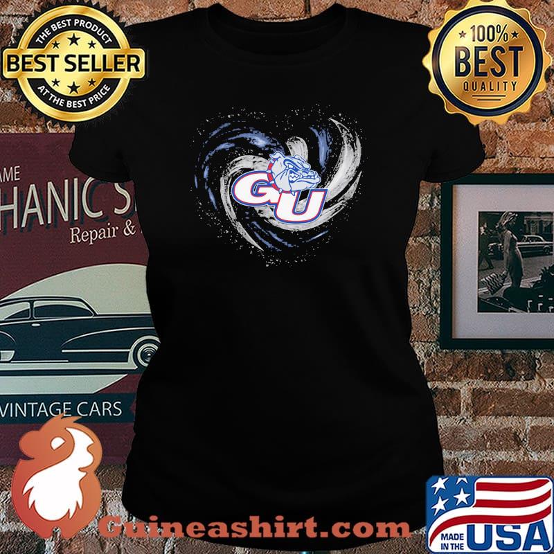 Heart Gonzaga Bulldogs Men's Basketball Shirt Laides tee