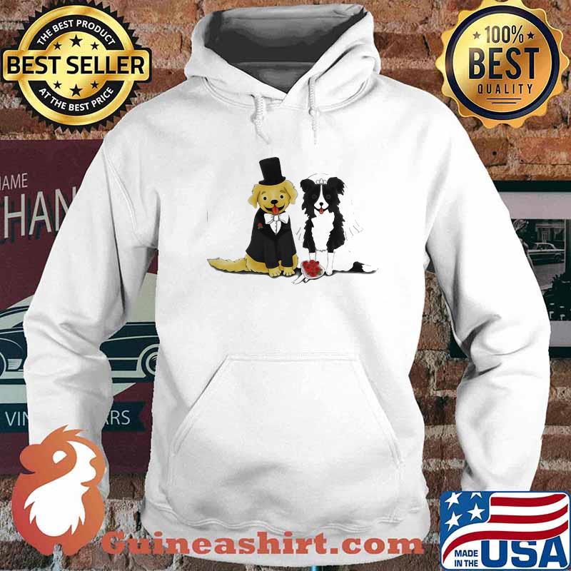 HOT DOG BRIDE AND GROOM – RETRIEVER AND COLLIE SHIRT Hoodie