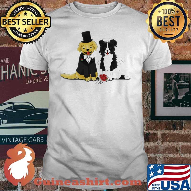 HOT DOG BRIDE AND GROOM – RETRIEVER AND COLLIE SHIRT