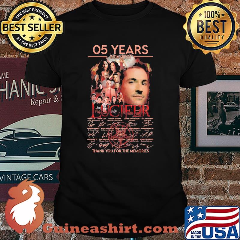 05 Years 2016 2021 Lucifer Thank You For The Memories Signature Shirt