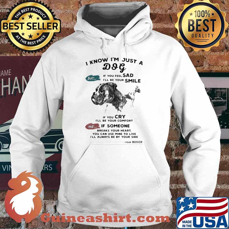 I Know I’m Just A Dog If You Feel Sad I’ll Be Your Smile If Someone Breaks Your Heart I’ll Always Be By Your Side Pitbull Shirt Hoodie