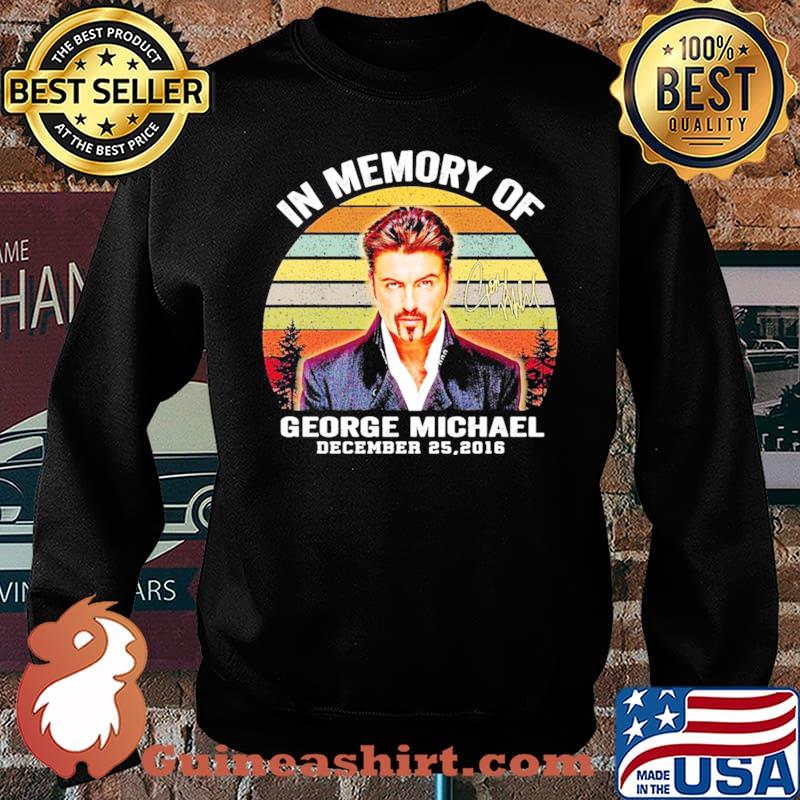 In Memory Of George Michael December 25 2016 Signature Vintage Shirt Sweater