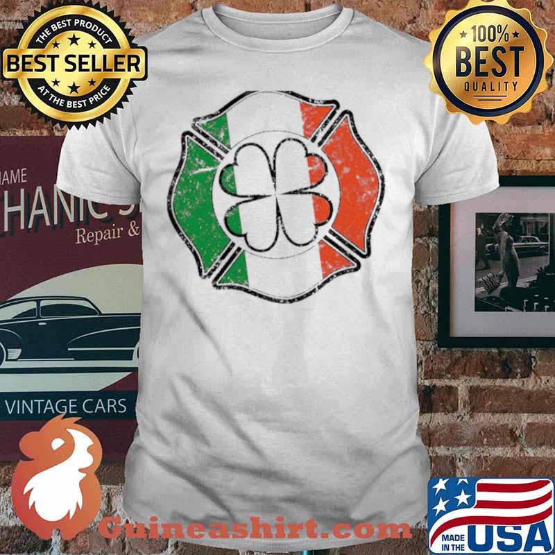 Irish Flag Firefighter St Patricks Day Pattys Paddys 2021 Shirt