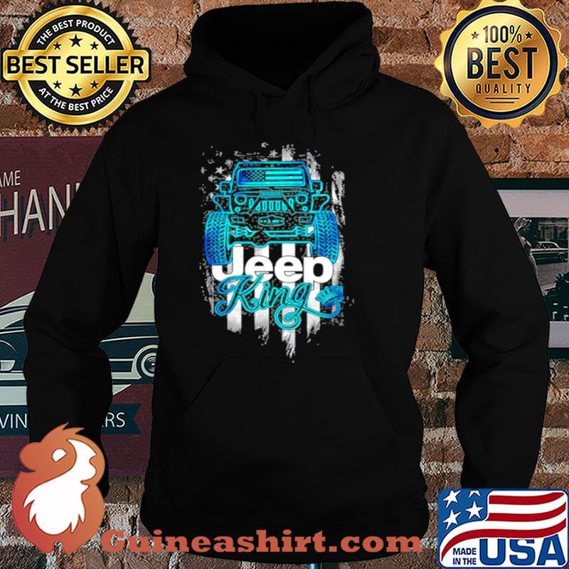 Jeep King Jeep Lover American Flag Crown Vintage Retro Shirt Hoodie