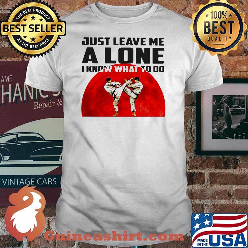 Just Leave Me Alone I Know What To Do Karate Blood Moon Shirt
