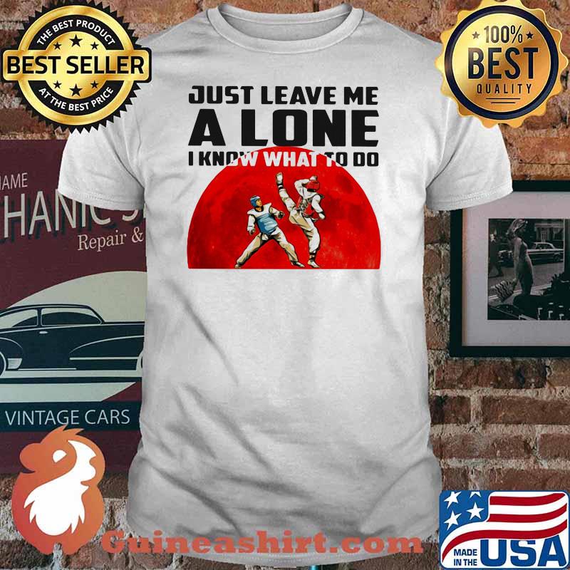 Just Leave Me Alone I Know What To Do Taewondo Blood Moon Shirt