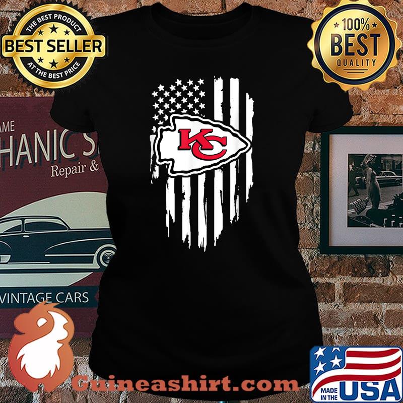 Kansas City Fan Football Love Chief Flag Usa Shirt Laides tee